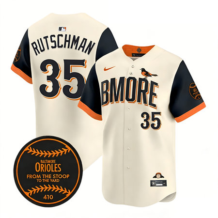 Men's Baltimore Orioles #35 Adley Rutschman Cream 2026 City Connect Stitched Jersey
