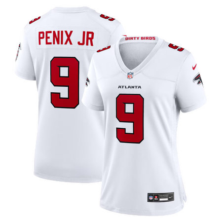 Women's Atlanta Falcons #9 Michael Penix Jr. Nike White Game Jersey