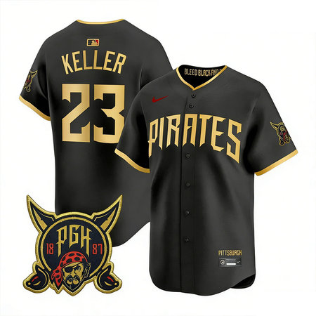 Men's Pittsburgh Pirates #23 Mitch Keller Black 2026 City Connect Stitched Jersey