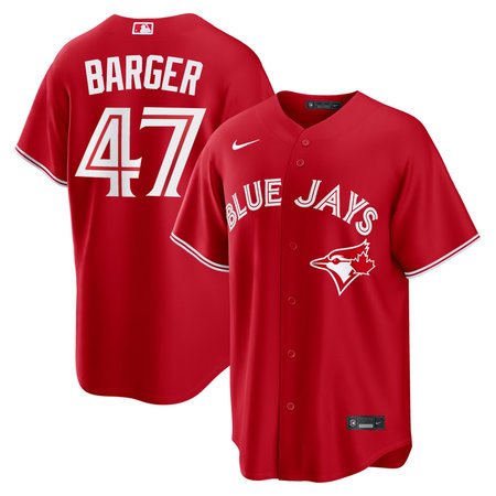 Youth Toronto Blue Jays #47 Addison Barger Nike Red Canada Day Replica Jersey