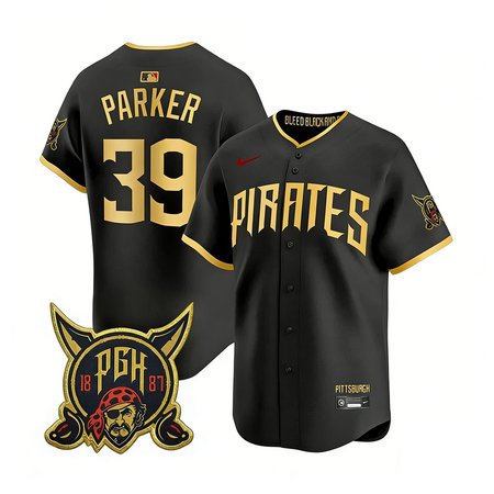 Men's Pittsburgh Pirates #39 Dave Parker Black 2026 City Connect Stitched Jersey