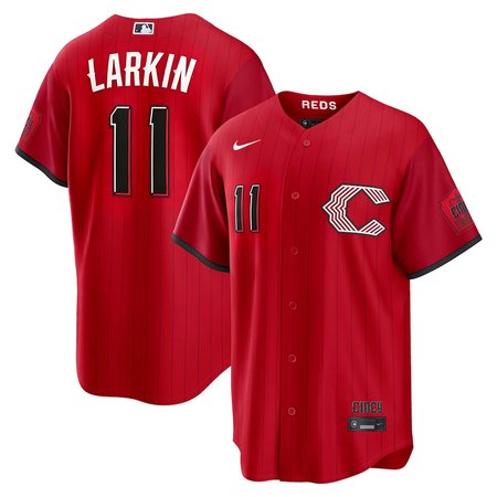 Men's Cincinnati Reds #11 Barry Larkin Red 2026 City Connect Stitched Jersey