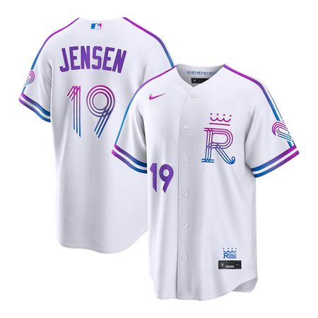 Men's Kansas City Royals #19 Michael Massey White 2026 City Connect Stitched Jersey