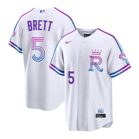 Men's Kansas City Royals #5 George Brett White 2026 City Connect Stitched Jersey