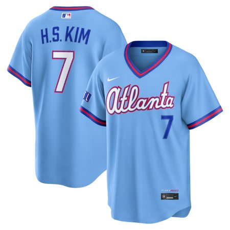 Youth Atlanta Braves #7 Ha-Seong Kim Nike Powder Blue 2026 City Connect Stadium Jersey