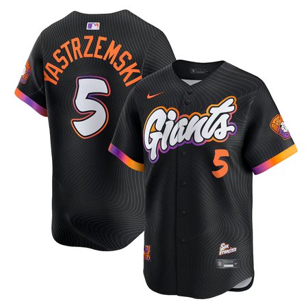 Men's San Francisco Giants #5 Mike Yastrzemski Nike Anthracite 2025 City Connect Limited Jersey