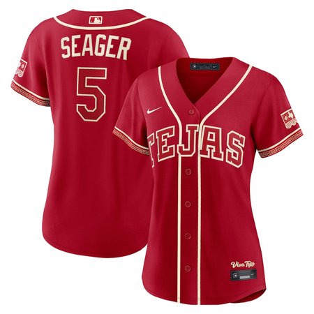 Women's Texas Rangers #5 Corey Seager Nike Red 2026 City Connect Stadium Jersey