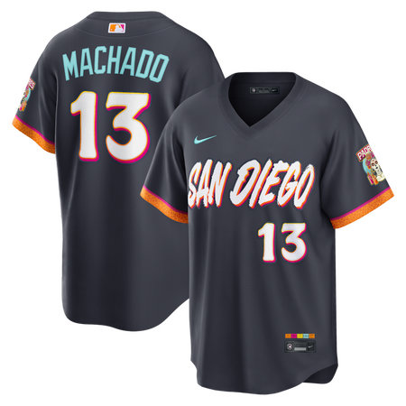 Men's San Diego Padres #13 Menny Machado Nike Obsidian 2026 City Connect Stadium Jersey