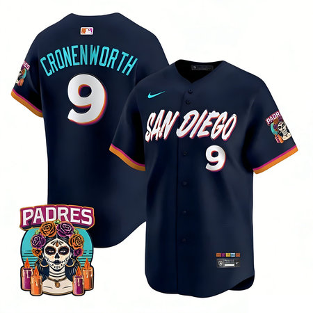 Youth San Diego Padres #9 Jake Cronenworth Navy 2026 City Connect Stitched Jersey-Button Up