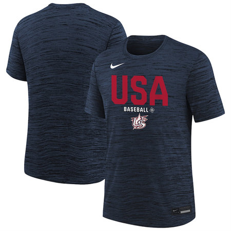 Men's USA Baseball Navy 2026 World Baseball Classic Collection Velocity Dri-FIT T-Shirt