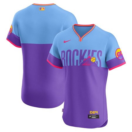 Youth Colorado Rockies Nike Purple/Light Blue 2025 City Connect Elite Jersey