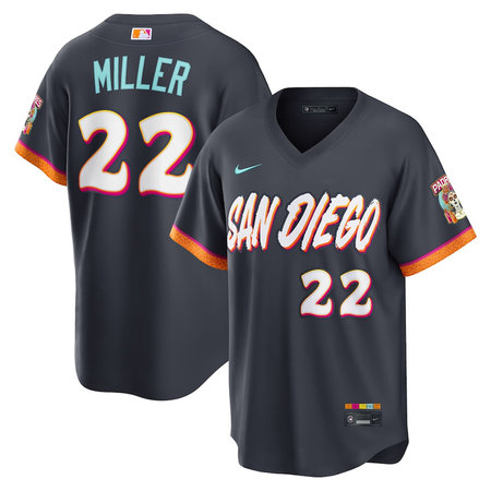 Men's San Diego Padres #22 Mason Miller Nike Obsidian 2026 City Connect Stadium Jersey