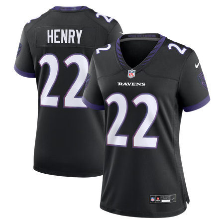 Women's Baltimore Ravens #22 Derrick Henry Nike Black Alternate Game Jersey
