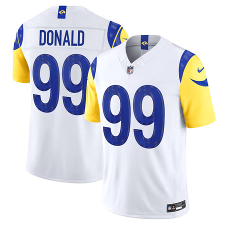 Men's Los Angeles Rams #99 Aaron Donald Nike White Vapor F.U.S.E. Sewn Down Limited Jersey