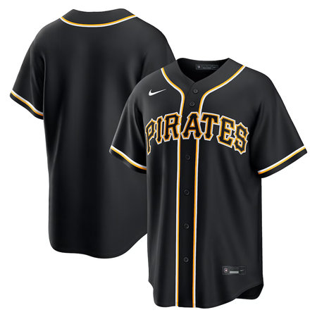 Men's Pittsburgh Pirates Nike Fashion Replica Black Out Jersey