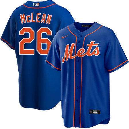 Youth New York Mets #26 Nolan McLean Blue Cool Base Stitched Baseball Jersey