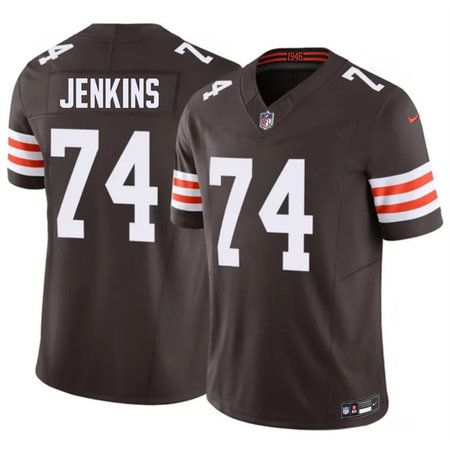 Youth Cleveland Browns #74 Elgton Jenkins Brown 2026 F.U.S.E. Vapor Limited Stitched Football Jersey