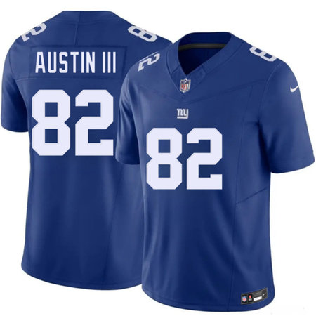 Youth New York Giants #82 Calvin Austin III Blue 2026 F.U.S.E. Vapor Untouchable Limited Stitched Jersey