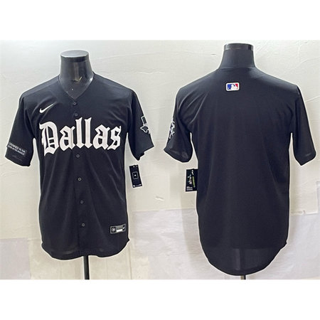 Men's Dallas Cowboys Black "Gothic Lone Star Edition" Limited Stitched Baseball Jersey