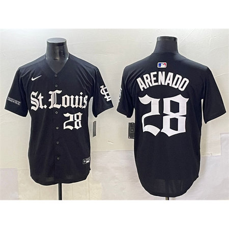 Youth St. Louis Cardinals #28 Nolan Arenado Black "Gothic Legacy Edition" Vapor Premier Limited Stitched Baseball Jersey