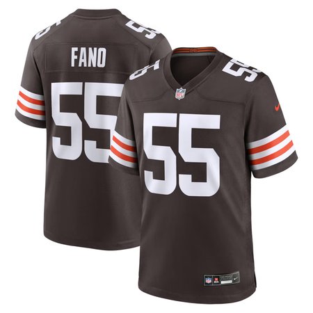 Men's Cleveland Browns Spencer Fano Brown 2026 NFL Draft Game Jersey