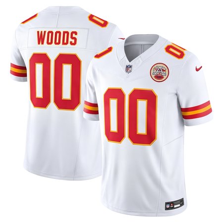 Men's Kansas City Chiefs Peter Woods White 2026 NFL Draft Vapor F.U.S.E. Limited Jersey