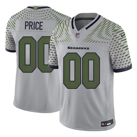 Men's Seattle Seahawks Jadarian Price Gray 2026 NFL Draft Vapor F.U.S.E. Limited Jersey