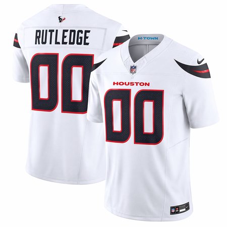 Men's Houston Texans Keylan Rutledge White 2026 NFL Draft Vapor F.U.S.E. Limited Jersey
