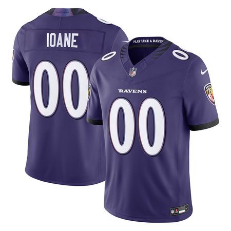 Men's Baltimore Ravens Olaivavega Ioane Purple 2026 NFL Draft Game Jersey