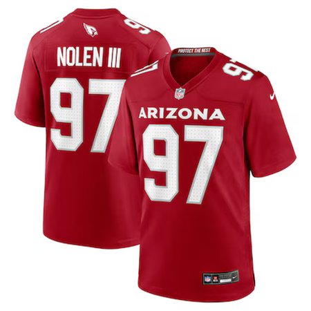 Men's Arizona Cardinals #97 Walter Nolen Nike Cardinal 2025 NFL Draft First Round Pick Game Jersey