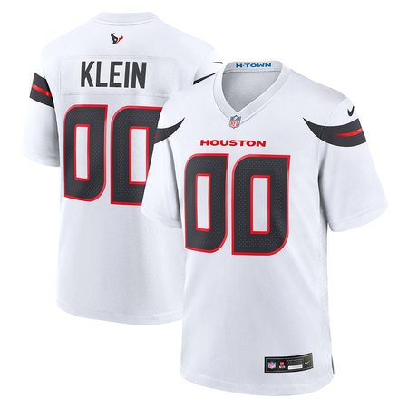 Men's Houston Texans Marlin Klein White 2026 NFL Draft Game Jersey