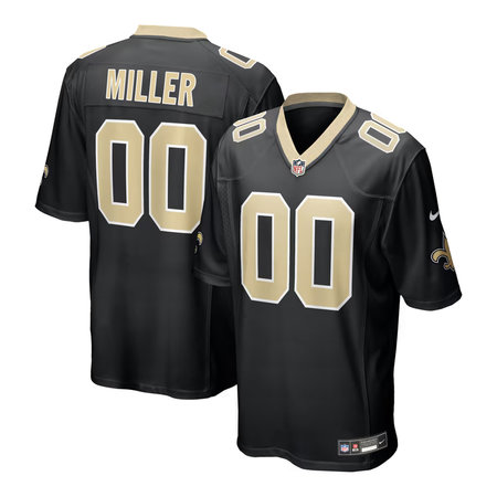 Men's New Orleans Saints Christen Miller Black 2026 NFL Draft Game Jersey