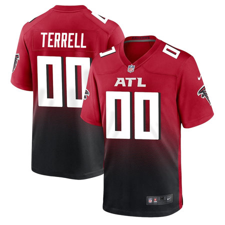 Men's Atlanta Falcons Avieon Terrell Red 2026 NFL Draft Game Jersey