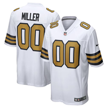 Men's New Orleans Saints Christen Miller White 2026 NFL Draft Game Jersey