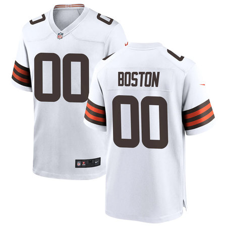Men's Cleveland Browns Denzel Boston White 2026 NFL Draft Game Jersey