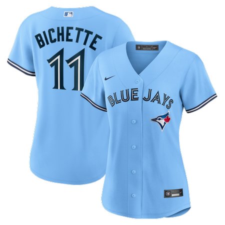 Women's Toronto Blue Jays #11 Bo Bichette Powder Blue Alternate Replica Player Name Jersey