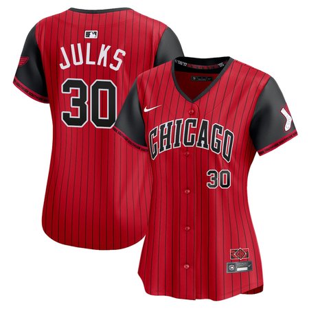 Women's Chicago White Sox #30 Corey Julks Nike Red/Black 2025 City Connect Limited Player Jersey