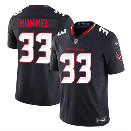 Men's Houston Texans #33 Jake Hummel Navy 2026 NFL Draft Vapor F.U.S.E. Limited Jersey