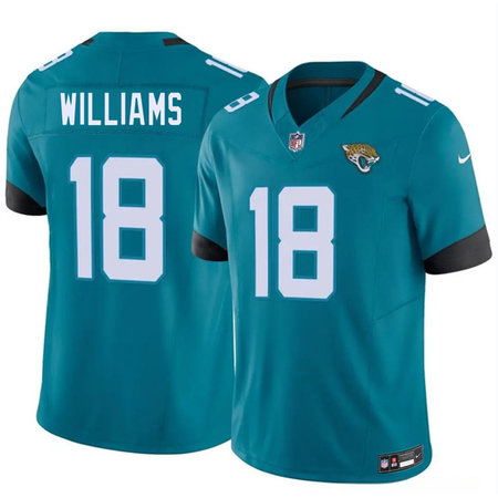 Youth Jacksonville Jaguars #18 C.J. Williams Teal 2026 NFL Draft Vapor F.U.S.E. Limited Jersey