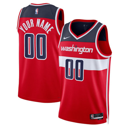 Men's Washington Wizards Red 2024/25 Swingman Statement Edition Custom Jersey