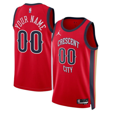 Men's New Orleans Pelicans Red Swingman Statement Edition Custom Jersey