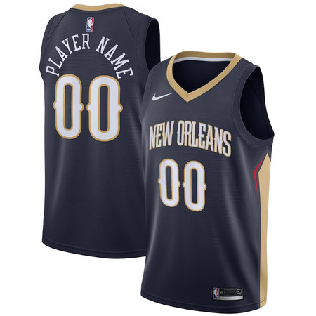 Men's New Orleans Pelicans Nike Navy Swingman Icon Edition Custom Jersey