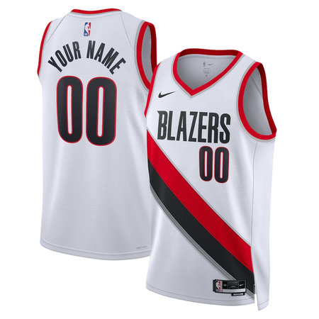 Women's Portland Trail Blazers Nike White Swingman Association Edition Custom Jersey