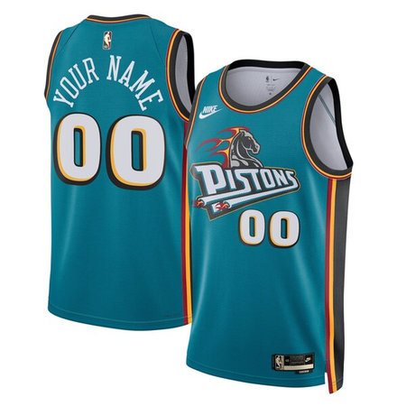Women's Detroit Pistons Blue Swingman Classic Edition Custom Jersey
