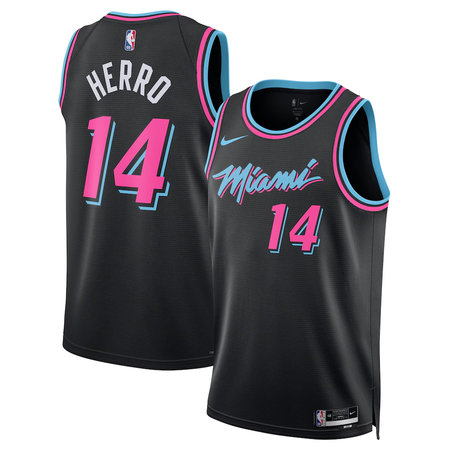 Men's Miami Heat #14 Tyler Herro Nike Black 2025/26 Swingman City Edition Jersey