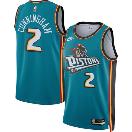 Women's Detroit Pistons #2 Cade Cunningham Blue Swingman Classic Edition Jersey