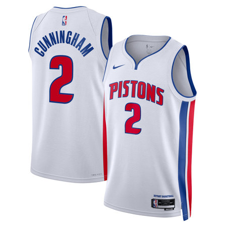 Women's Detroit Pistons #2 Cade Cunningham White Swingman Association Edition Jersey