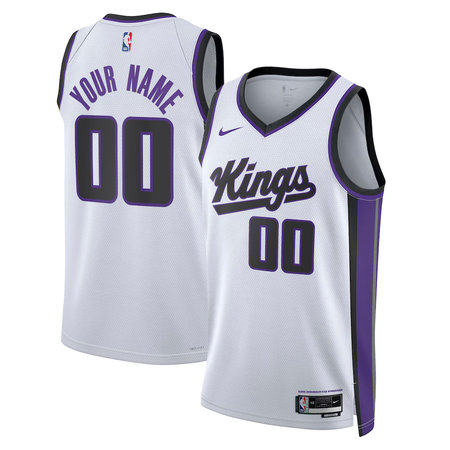 Men's Sacramento Kings Nike White Swingman Association Edition Custom Jersey