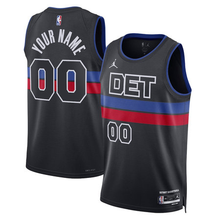 Women's Detroit Pistons Black 2022/23 Swingman Statement Edition Custom Jersey