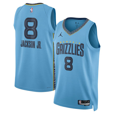 Youth Memphis Grizzlies #8 Jaren Jackson Jr. Light Blue Swingman Statement Edition Jersey
